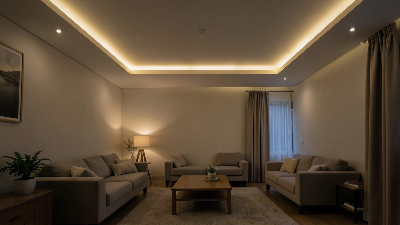 Aranżacje listwy LED: obwódka czy wyspa