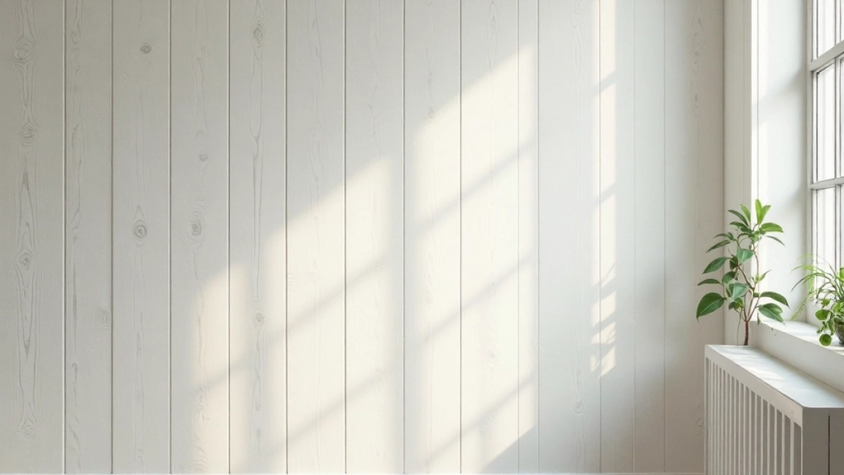 boazeria drewniana pomalowana na biało