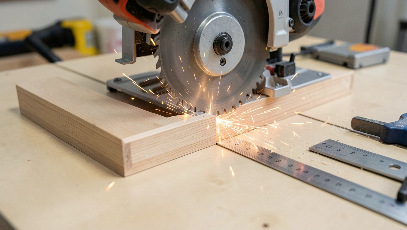 Cięcie listew piłą ukosową