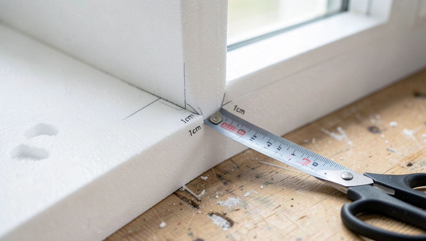 Cięcie listwy przyokiennej bez siatki