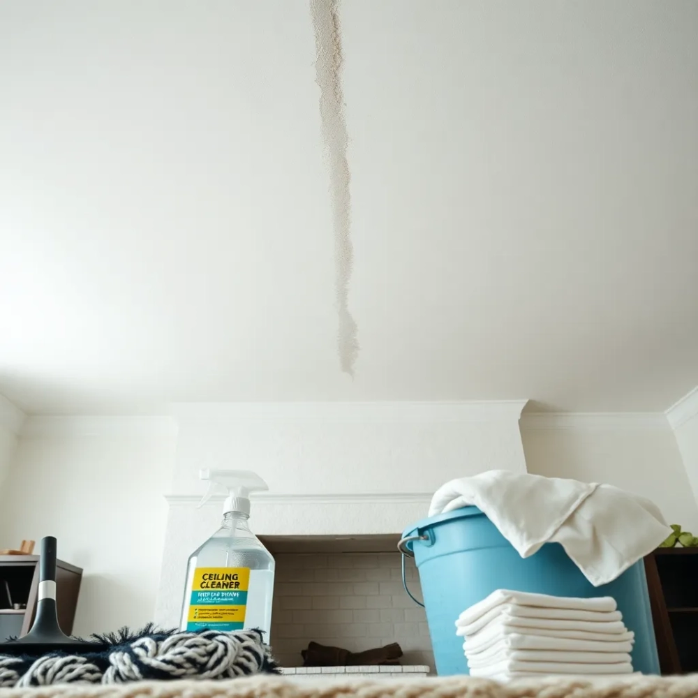 Czym umyć sufit nad kominkiem