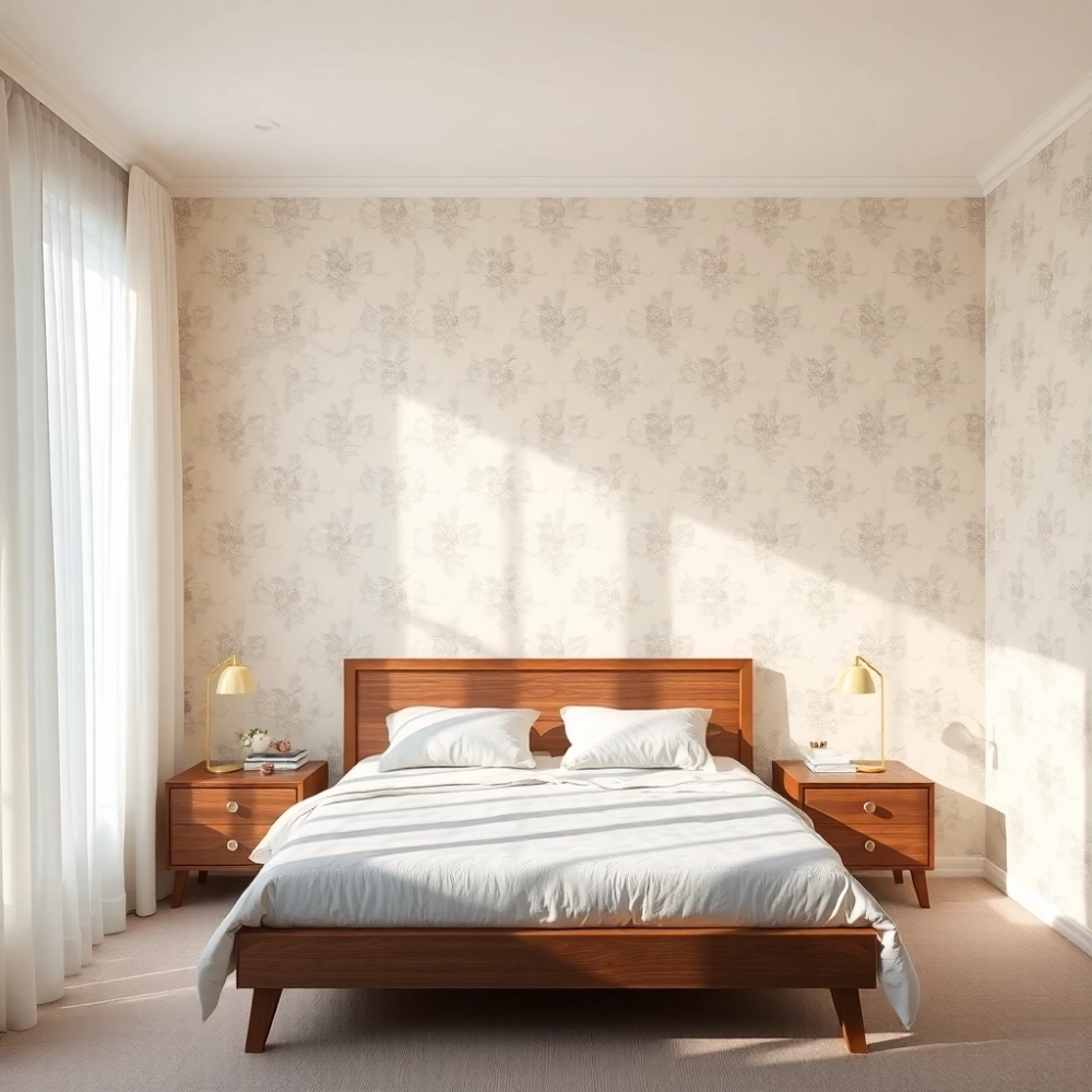 Delikatna Tapeta Do Sypialni