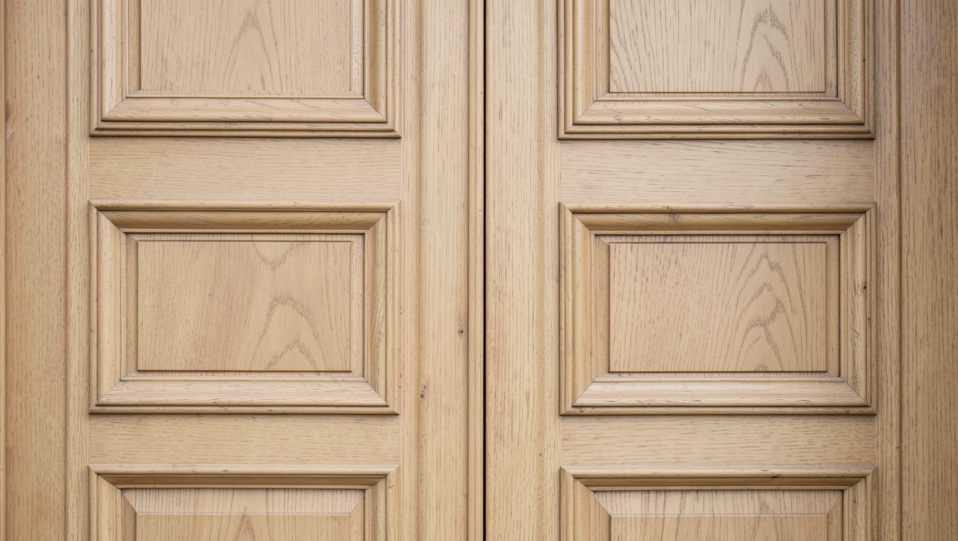 Deski drzwiowe przy boazerii elewacyjnej