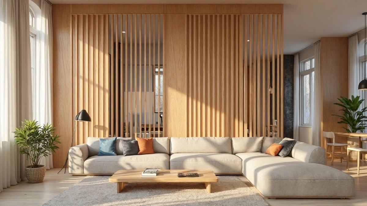 drewniane ścianki działowe