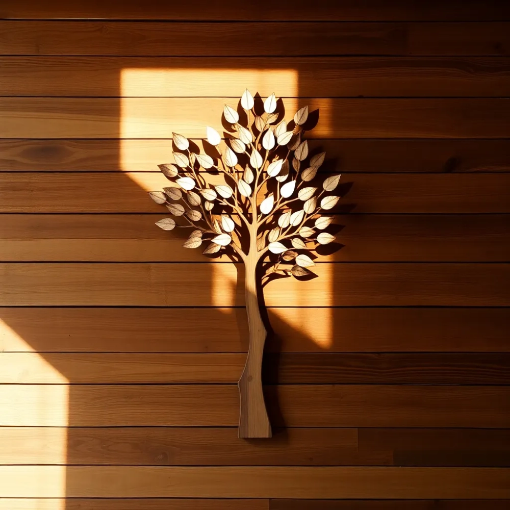 Drzewo na ścianę z drewna