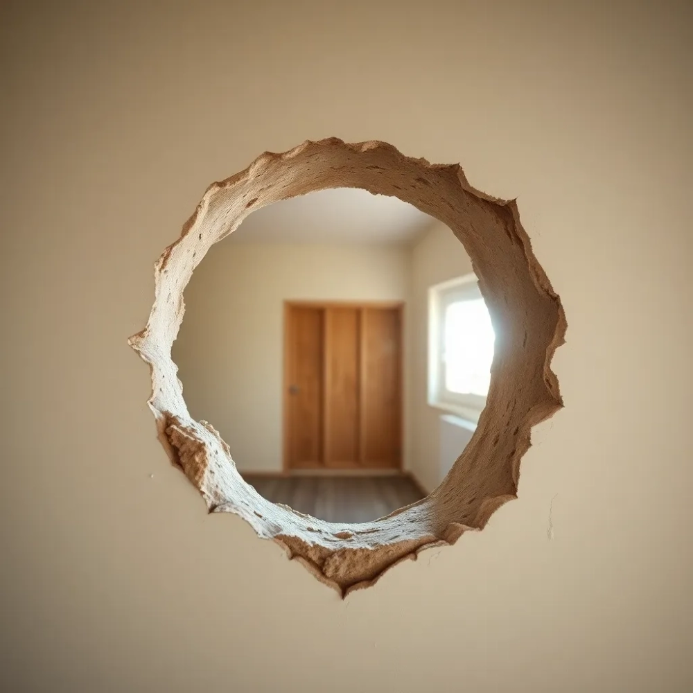 Dziura w ścianie na wylot jak naprawić