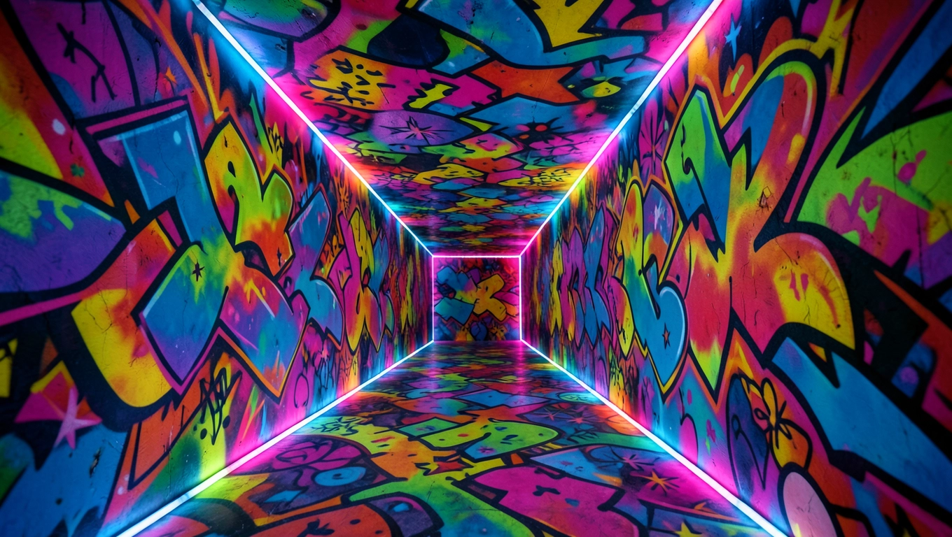 Efekt 3D w fototapetach młodzieżowych