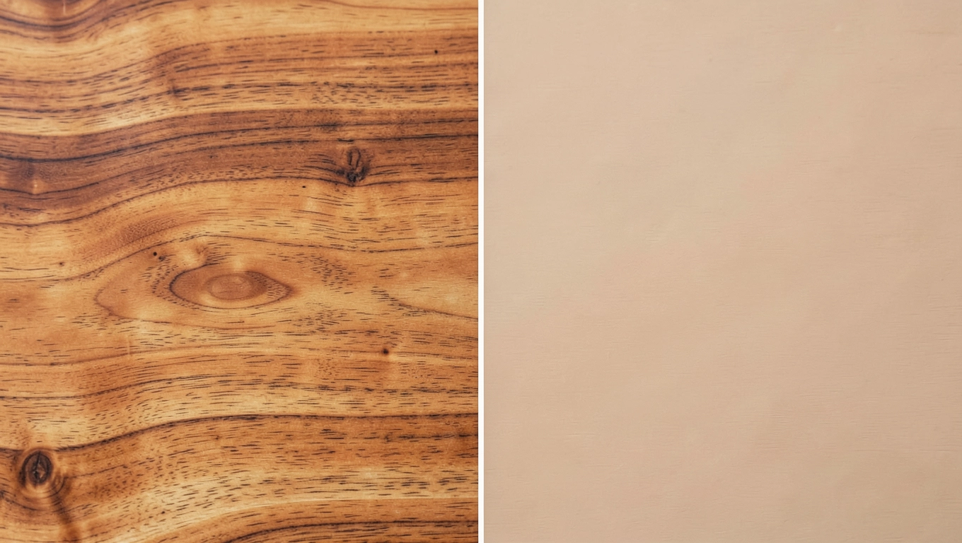 Fornir naturalny vs modyfikowany na ściany