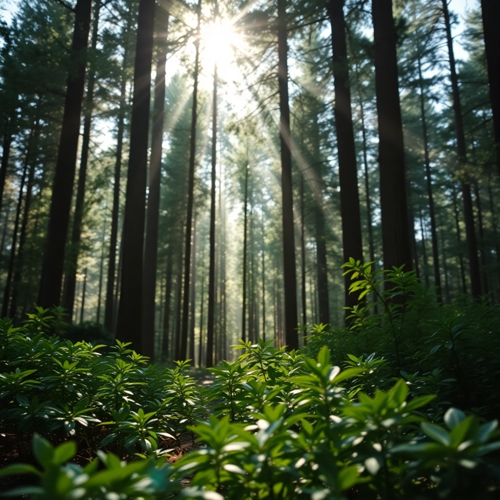 Fototapeta las do sypialni