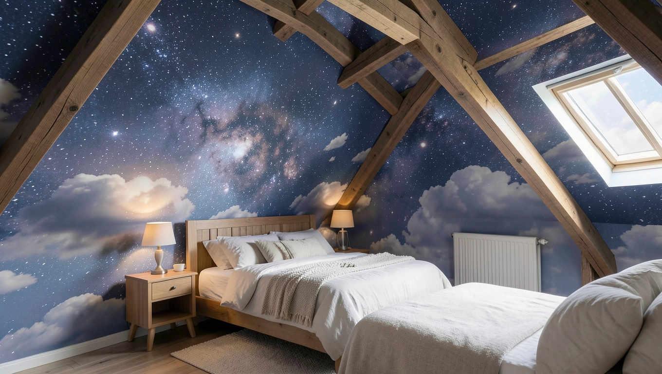 fototapety na skośne ściany