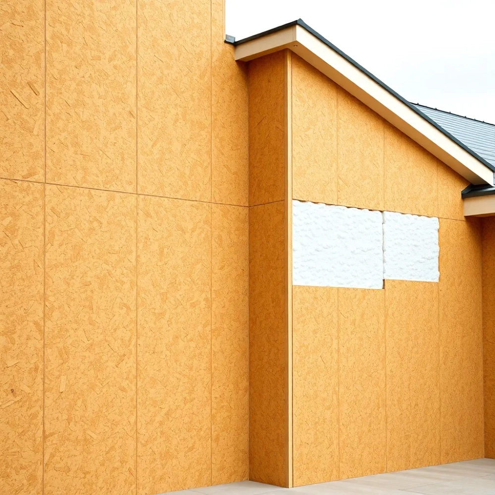 Garaż z płyty OSB i styropianu