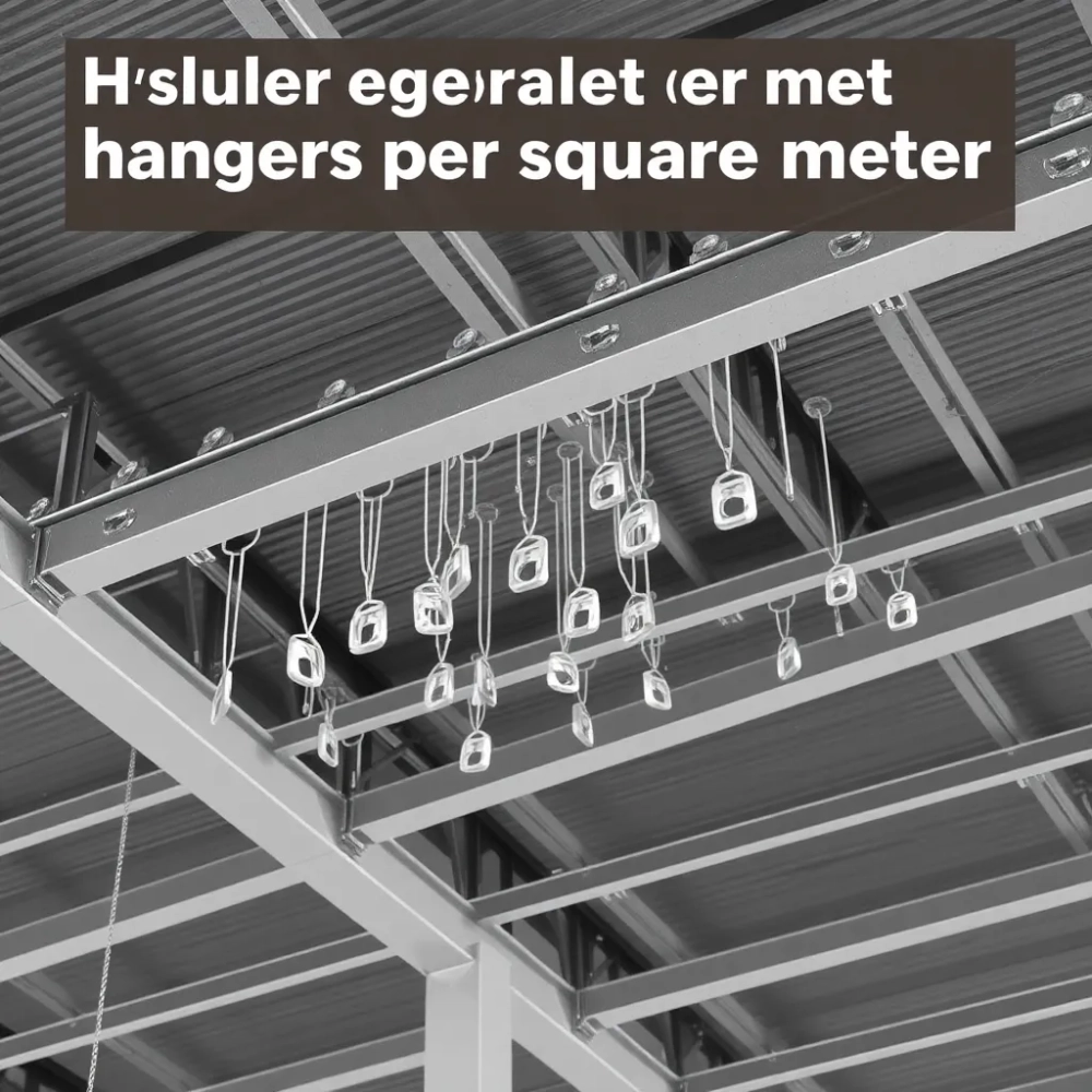 Ile wieszaków na m2 sufitu