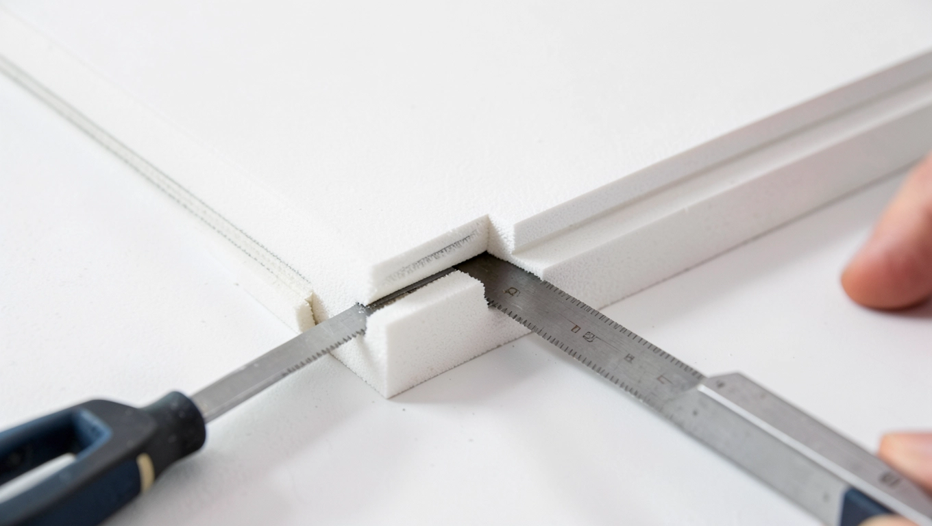 Jak ciąć listwy sufitowe styropianowe w rogach wewnętrznych