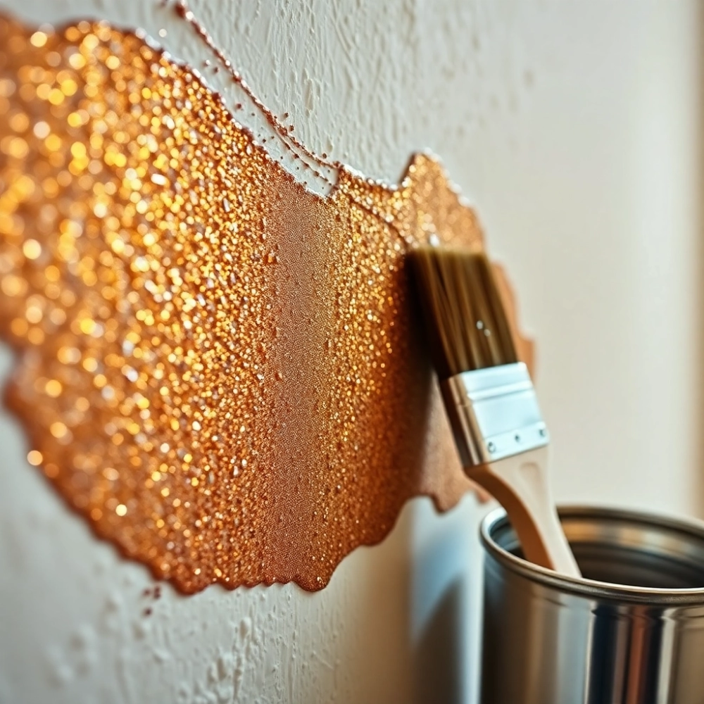 Jak nakładać lakier z brokatem na ścianę