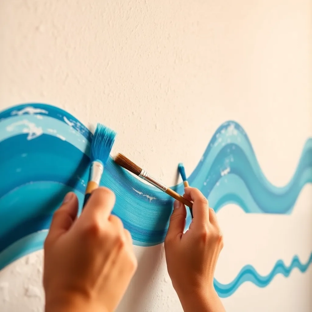 Jak namalować fale na ścianie