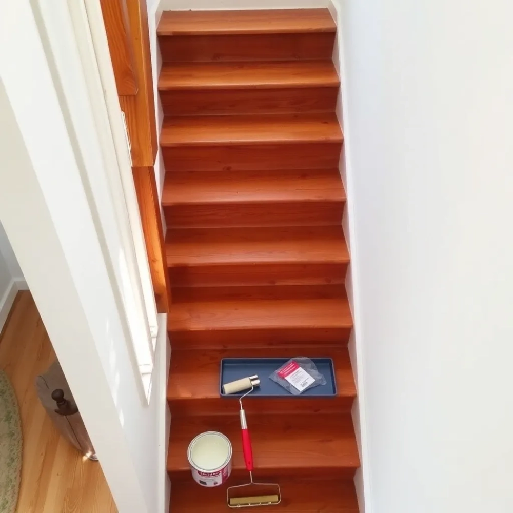 Jak pomalować ścianę nad schodami