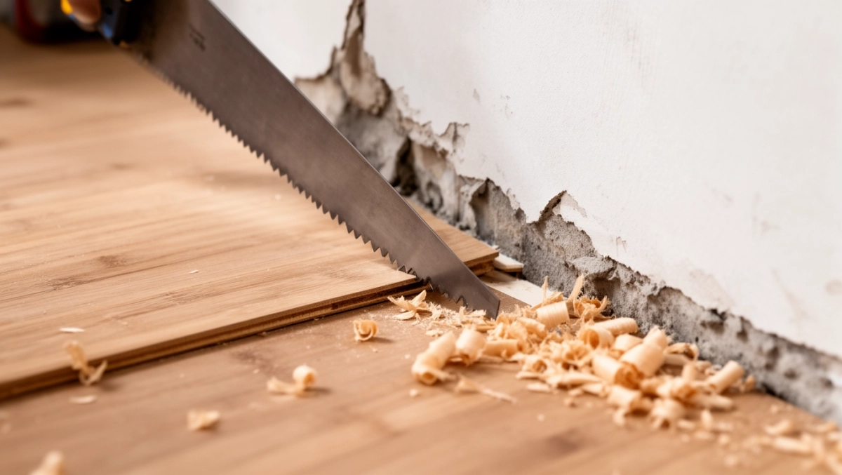 Jak przyciąć panele przy ścianie