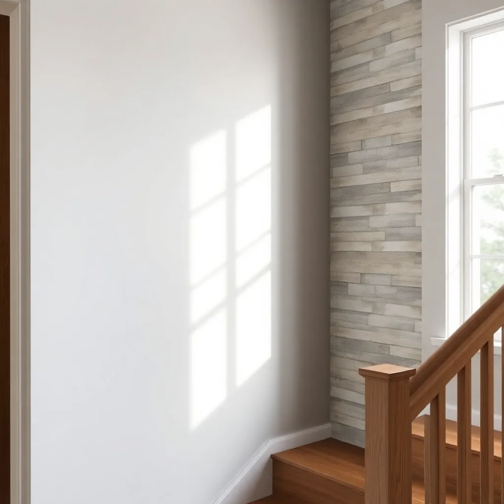 jak wykończyć ścianę przy schodach