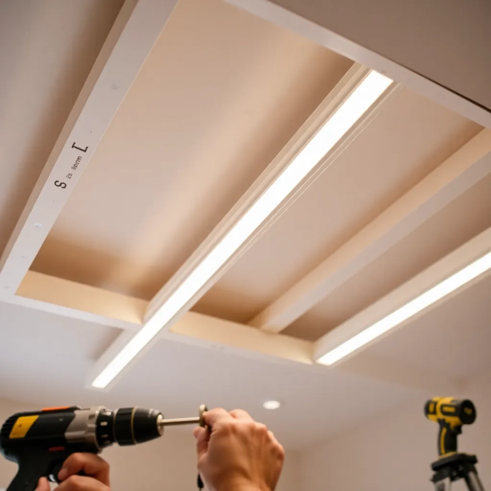 Jak zrobić podwieszany sufit z ledami