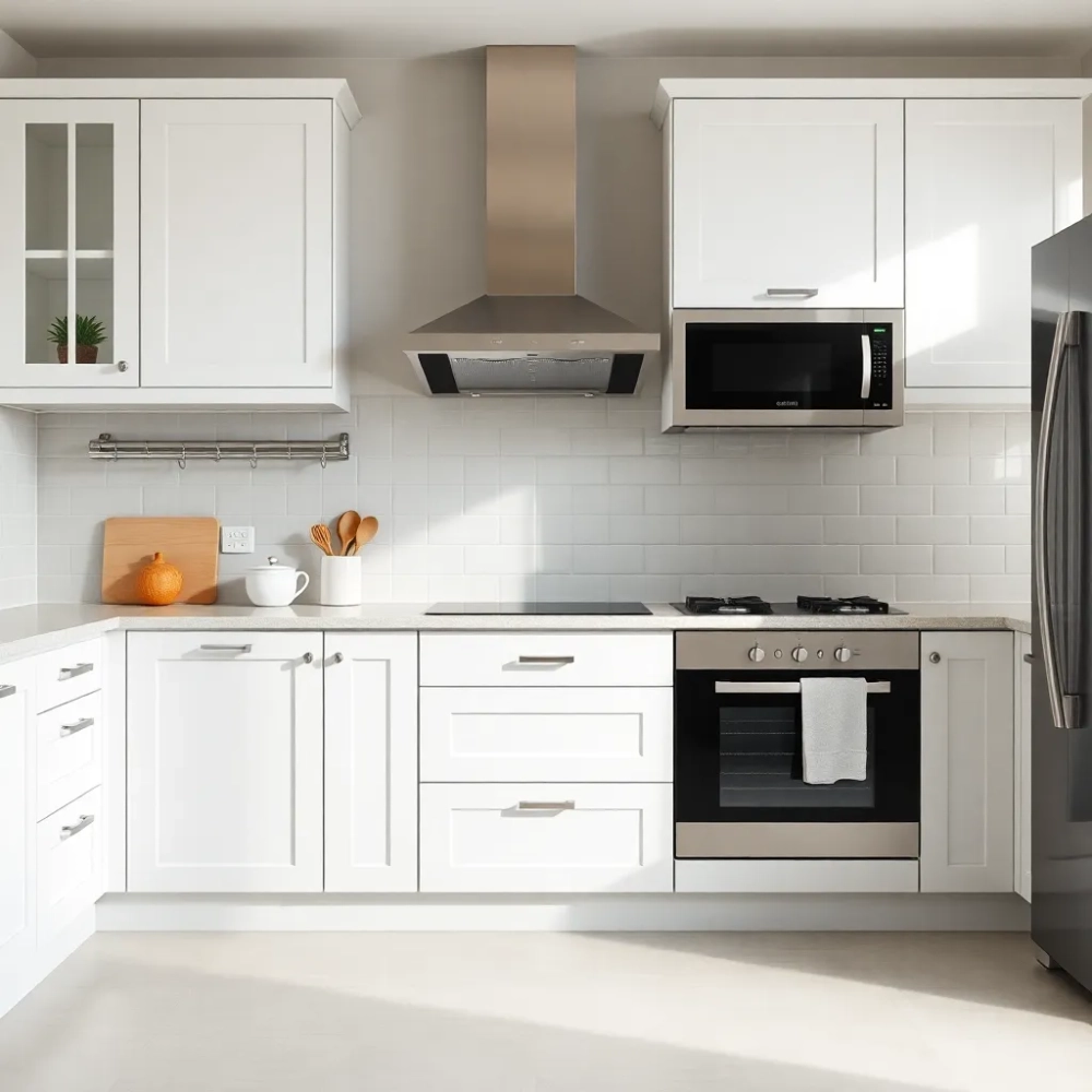 Jaki kolor ścian do biało szarych mebli w kuchni