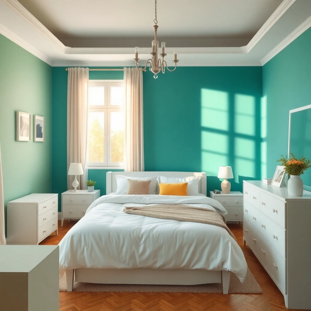 Jaki kolor ścian do sypialni z białymi meblami
