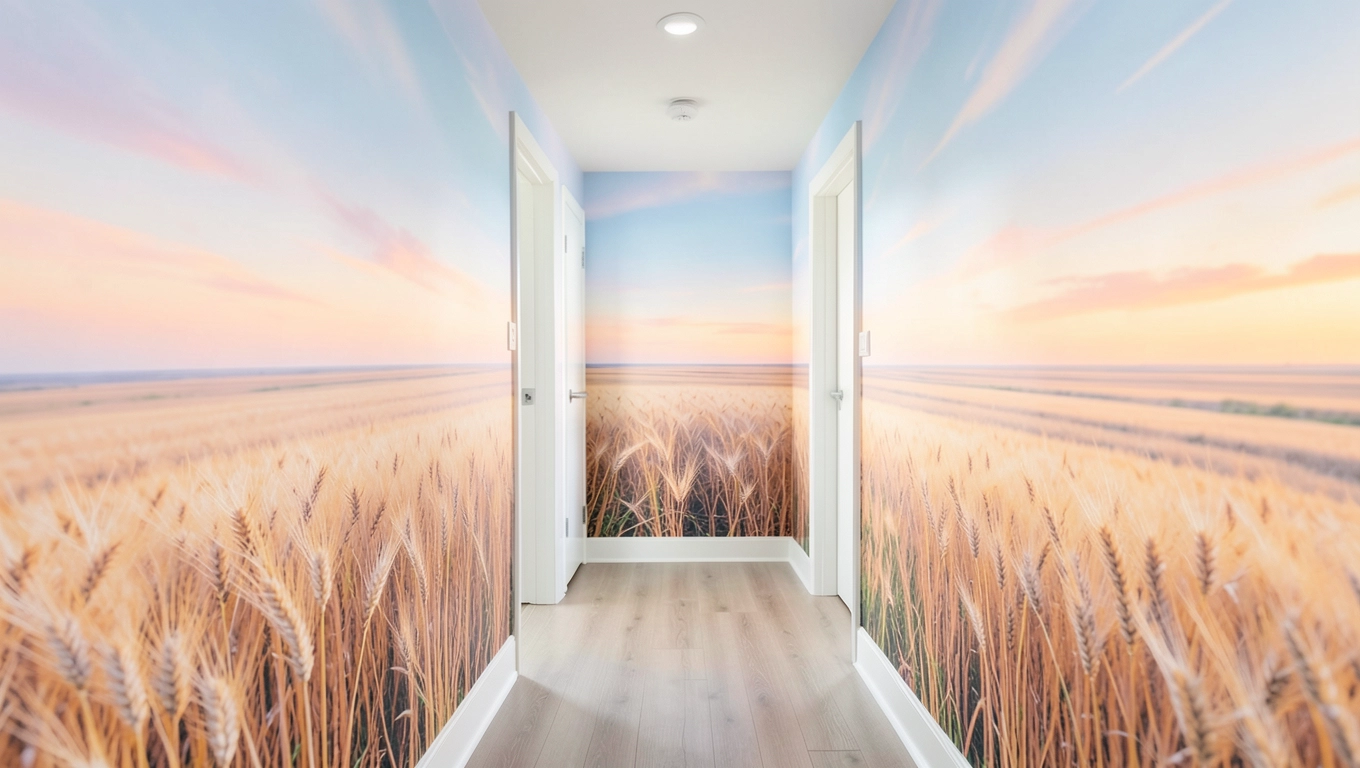 Jasne horyzontalne fototapety do ciasnych korytarzy