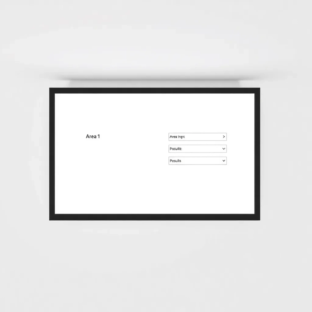 Kalkulator sufitu podwieszanego