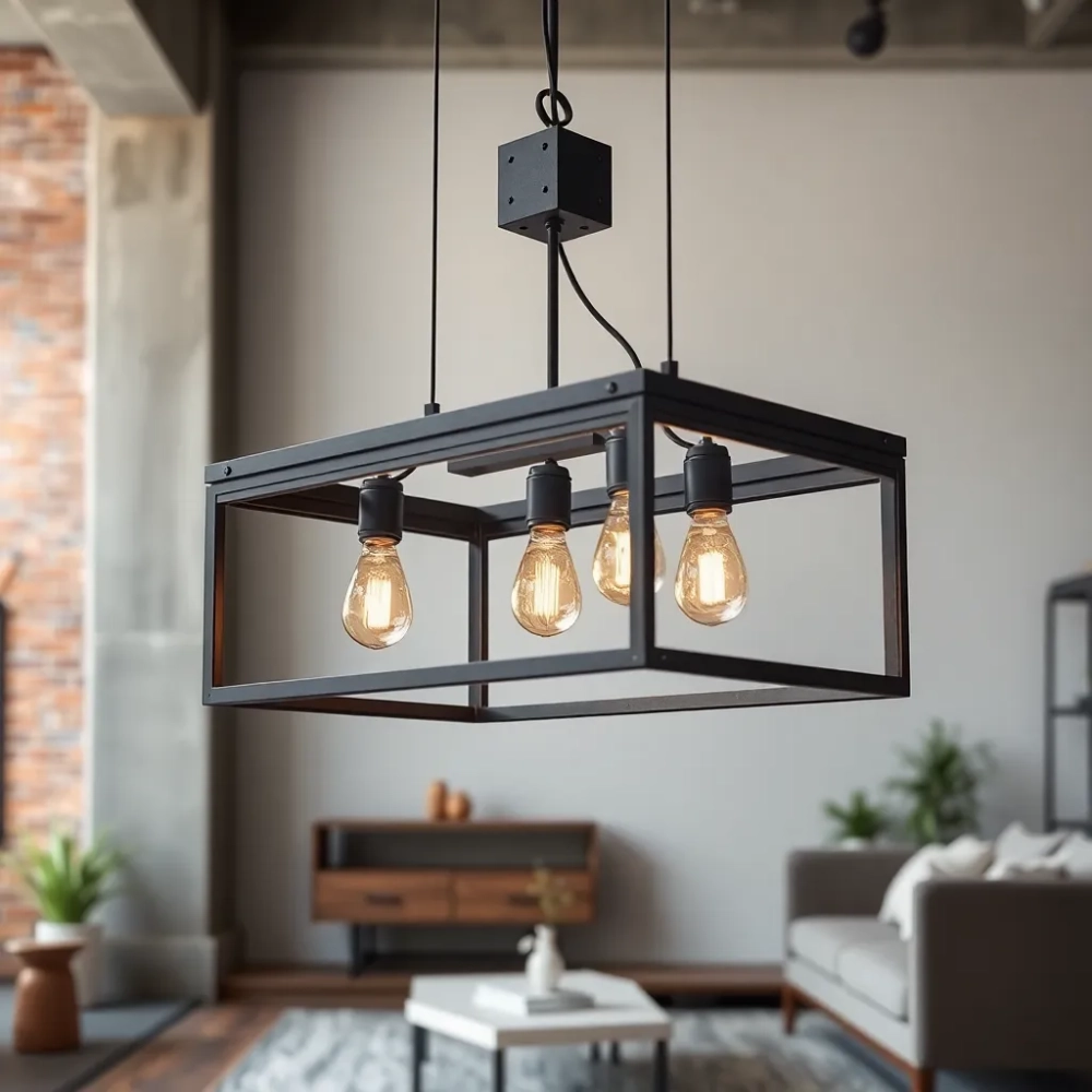 Lampa sufitowa do salonu loft