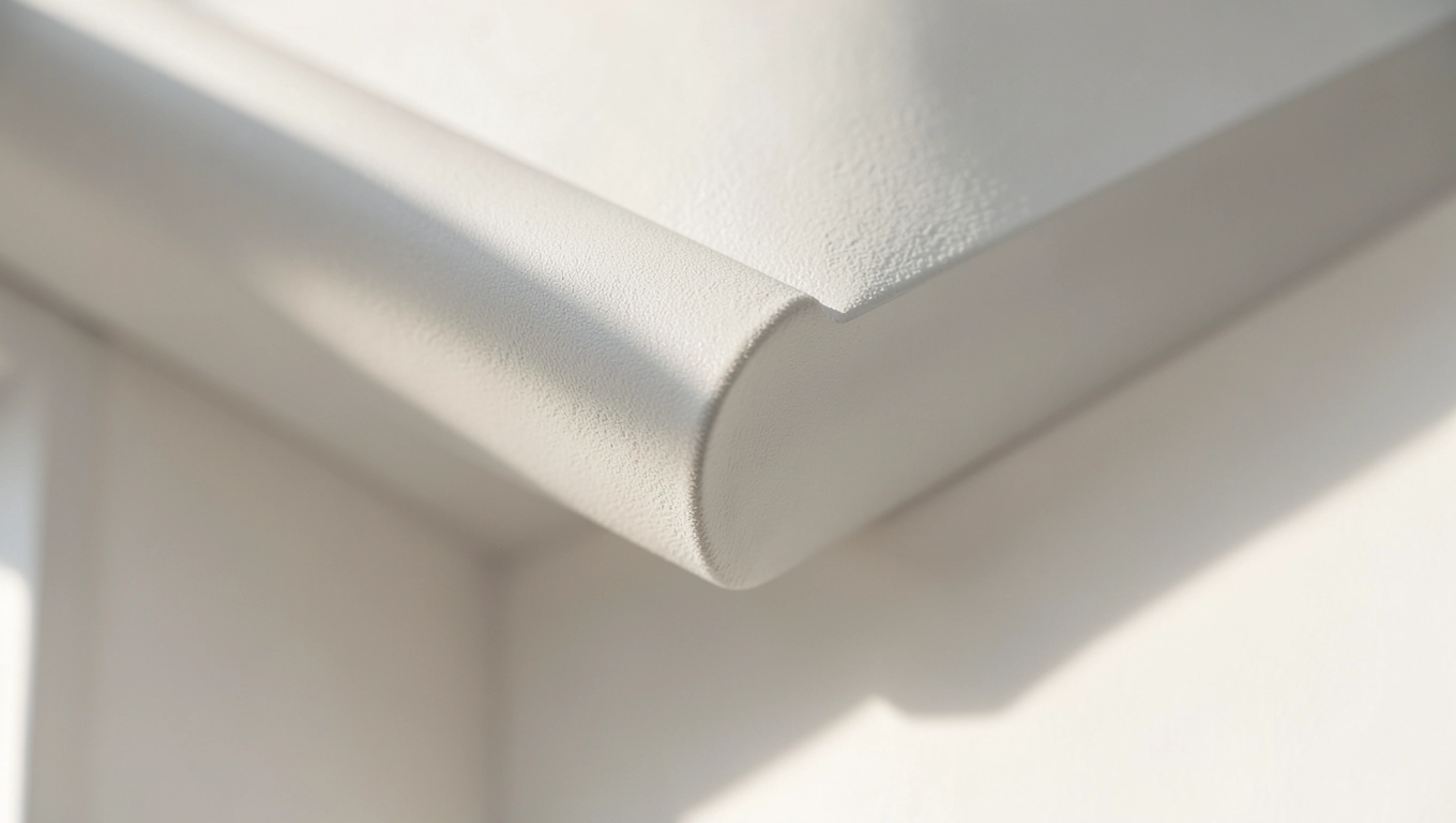 Matowa powierzchnia listew bezowych