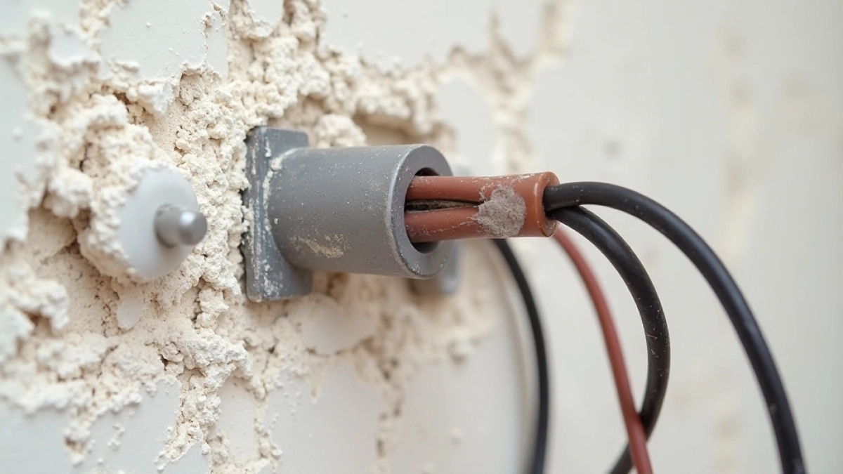 Mocowanie kabli do ściany pod tynk