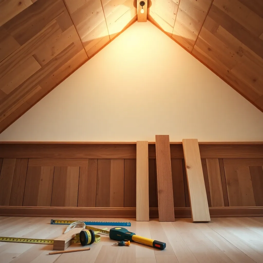 Montaż boazerii drewnianej na poddaszu cena