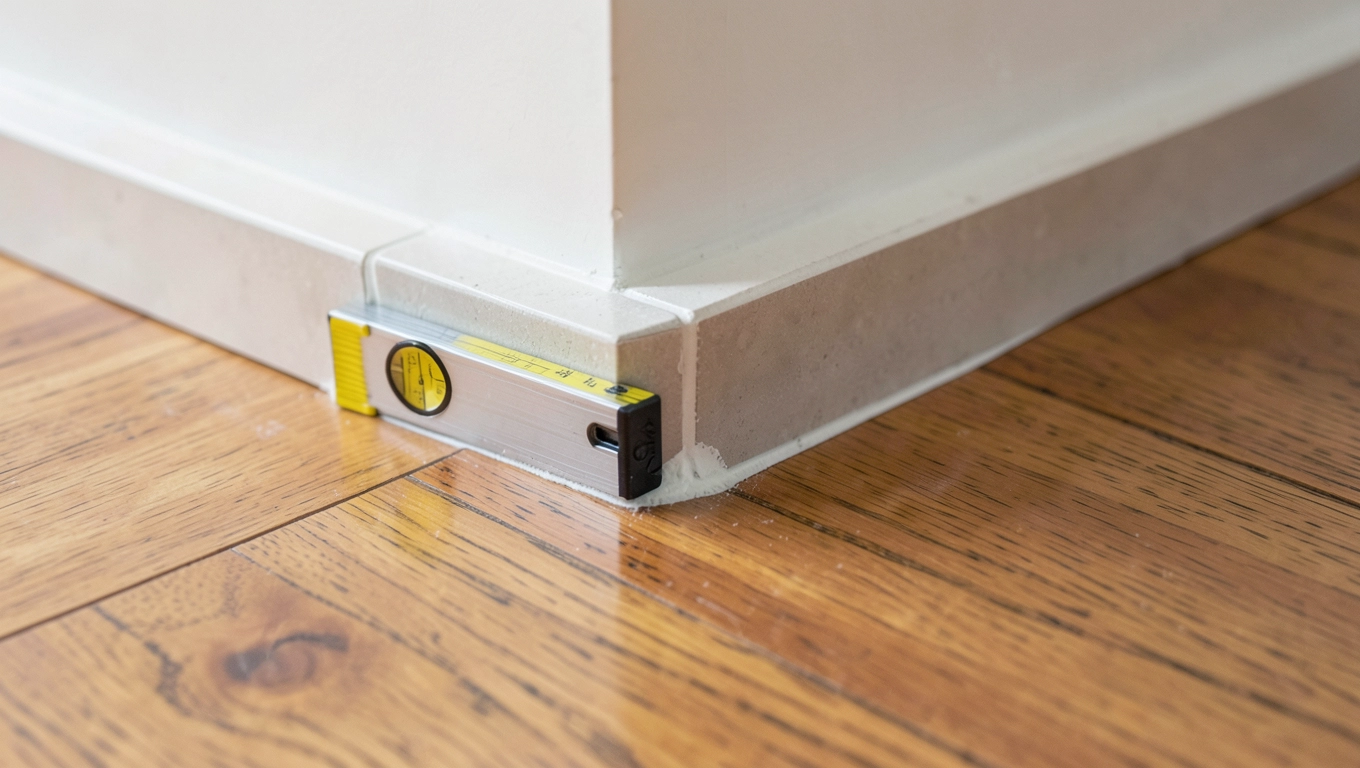 Montaż cokolika z płytek i listwy