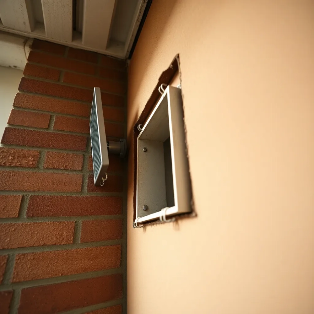 Montaż kominka wentylacyjnego w ścianie