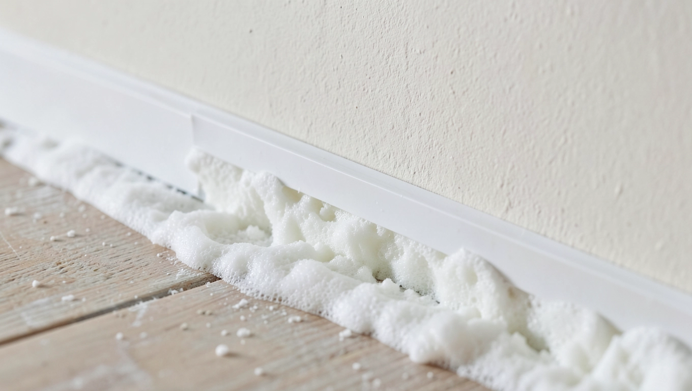 Montaż listwy dylatacyjnej pianką poliuretanową