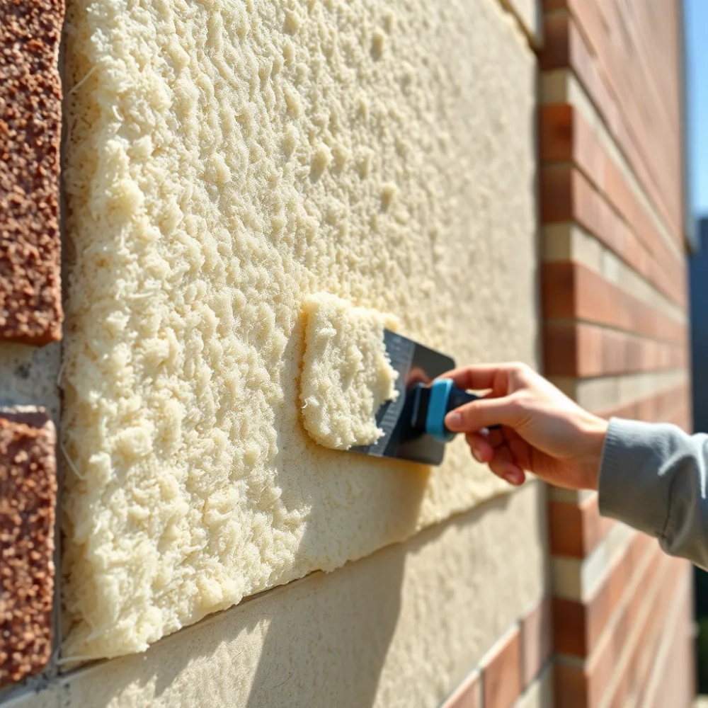 Montaż wełny mineralnej na ścianie zewnętrznej