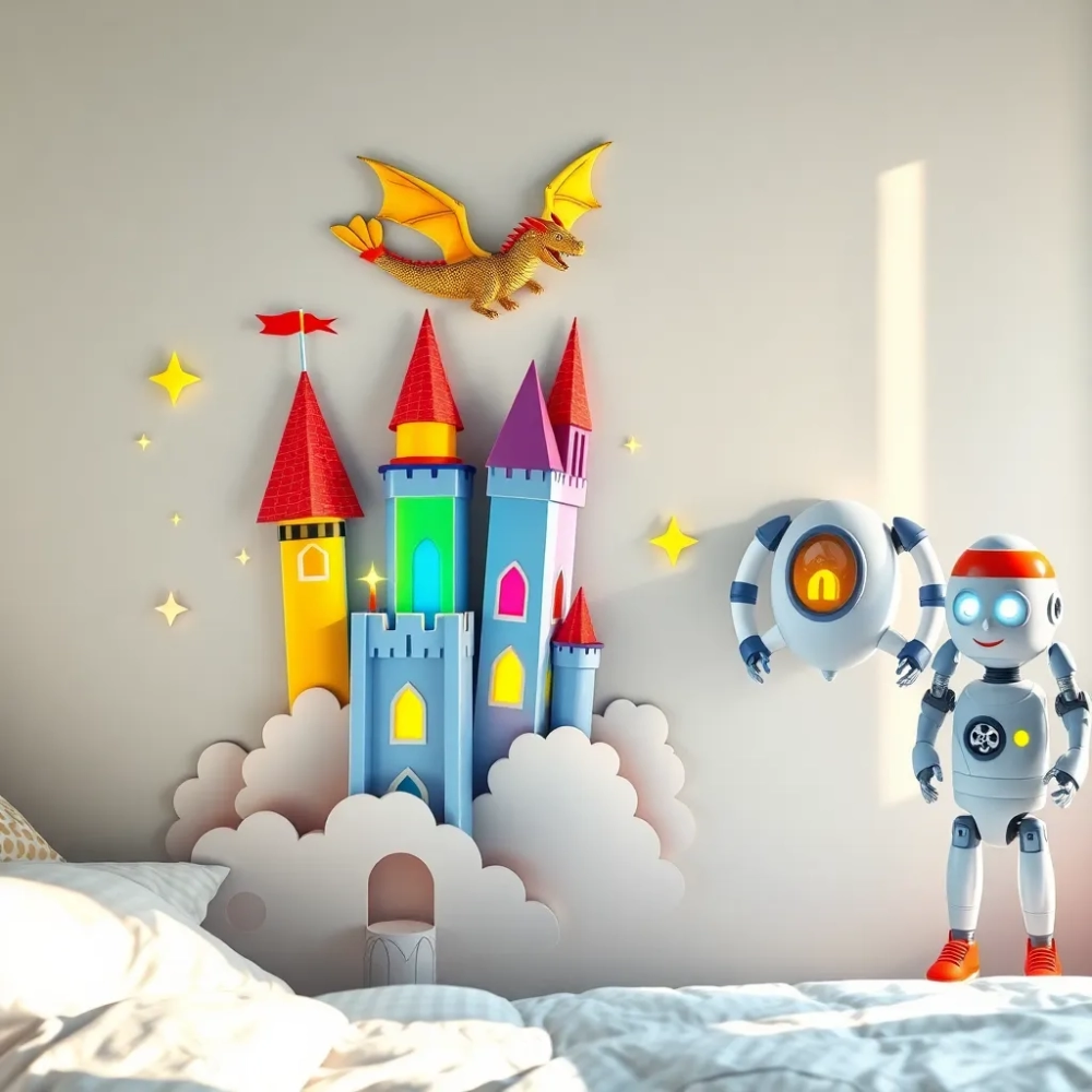 Naklejki 3D dla dzieci na ścianę