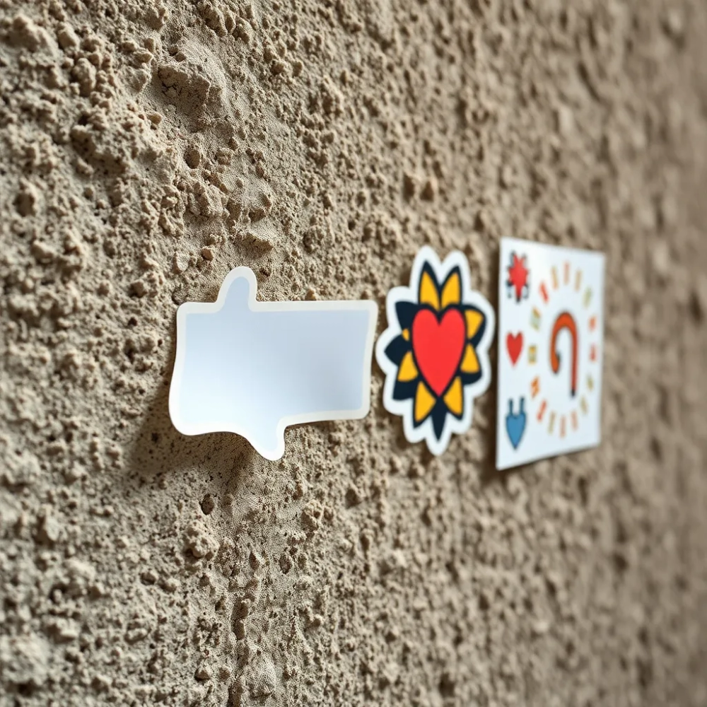 Naklejki na chropowata ścianę