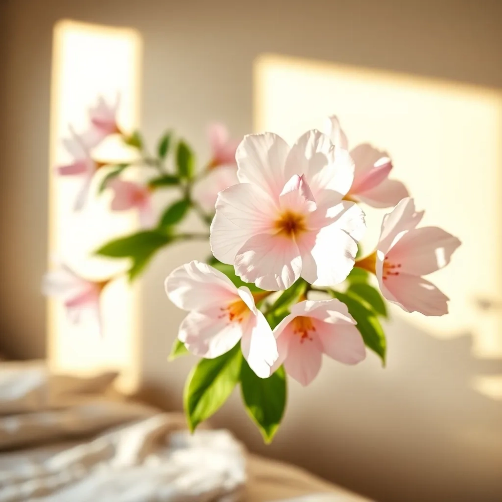 Naklejki na ścianę do sypialni kwiaty