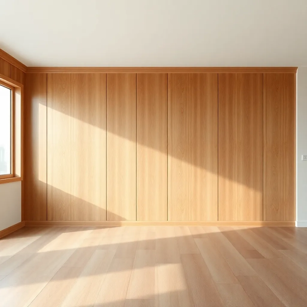 Nowoczesna boazeria w salonie