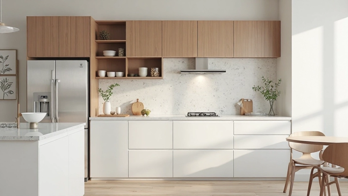 Nowoczesna lamperia w kuchni