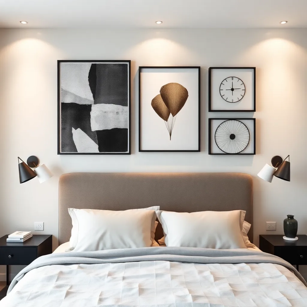 Nowoczesne ozdoby na ścianę do sypialni