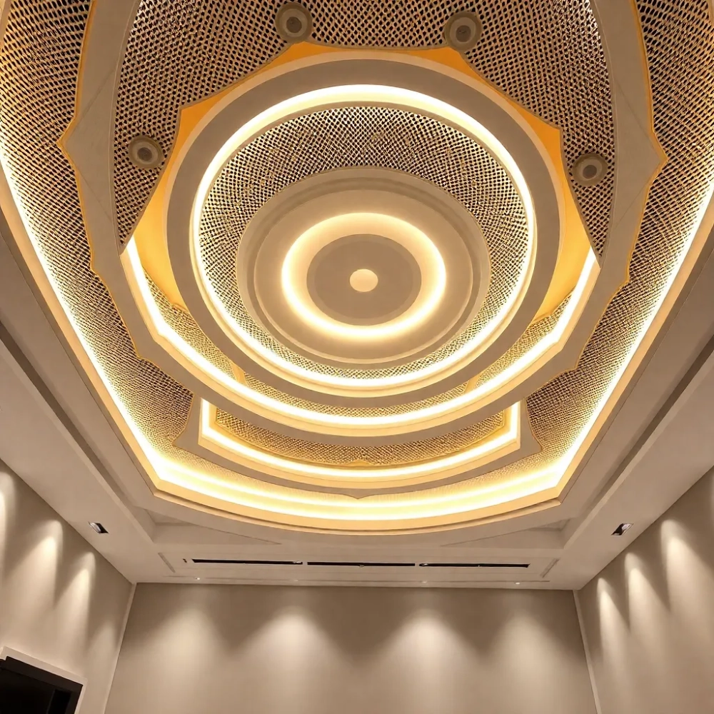 Nowoczesne sufity w salonie