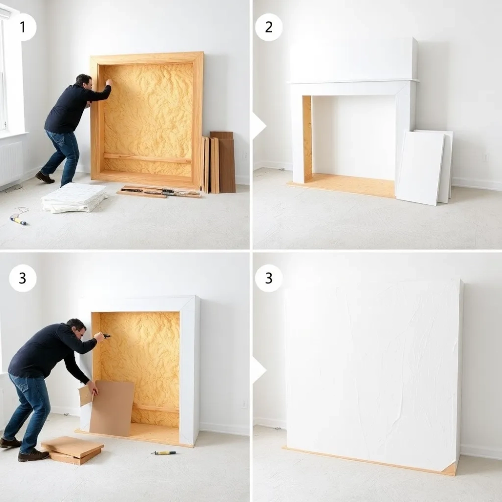 obudowa kominka z płyt gk krok po kroku