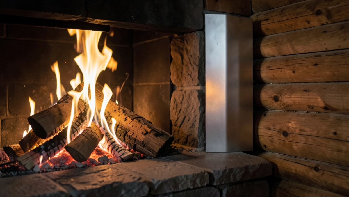odizolować drewnianą ścianę od kominka