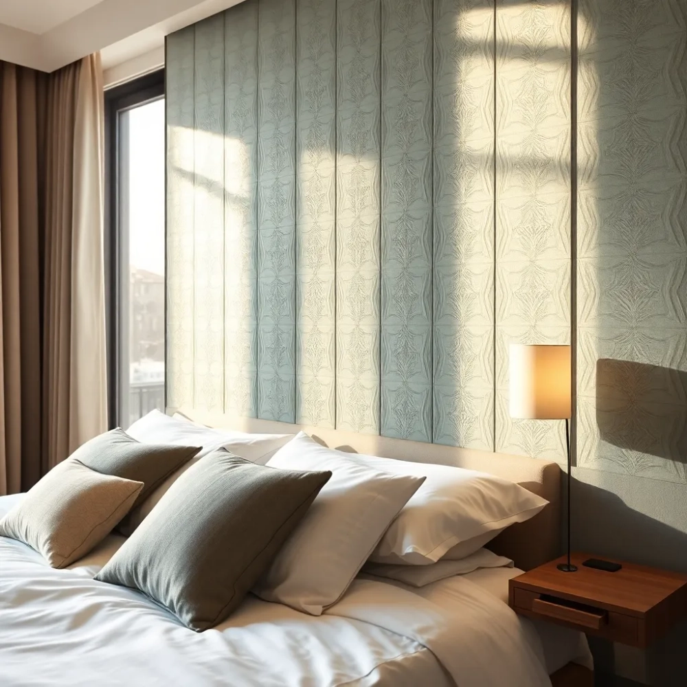 Ozdobna ściana w sypialni