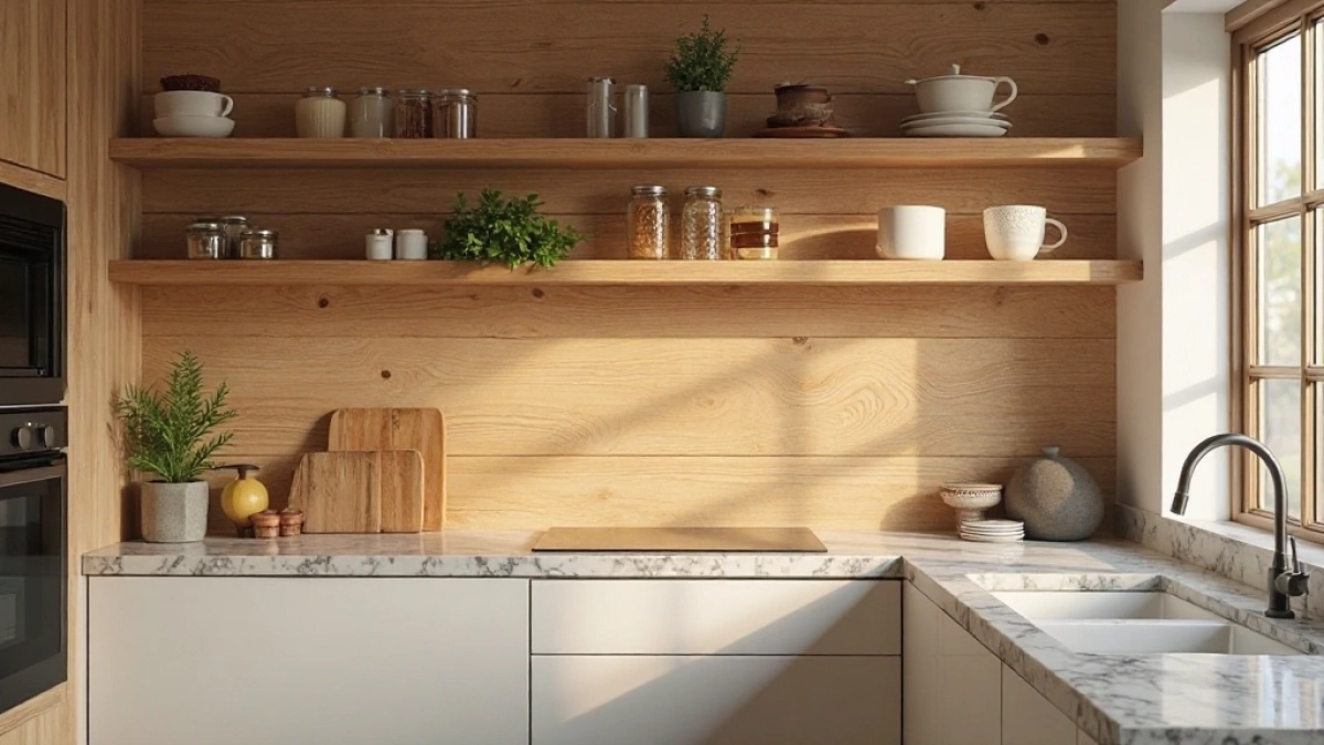 Panele drewniane na ścianę w kuchni