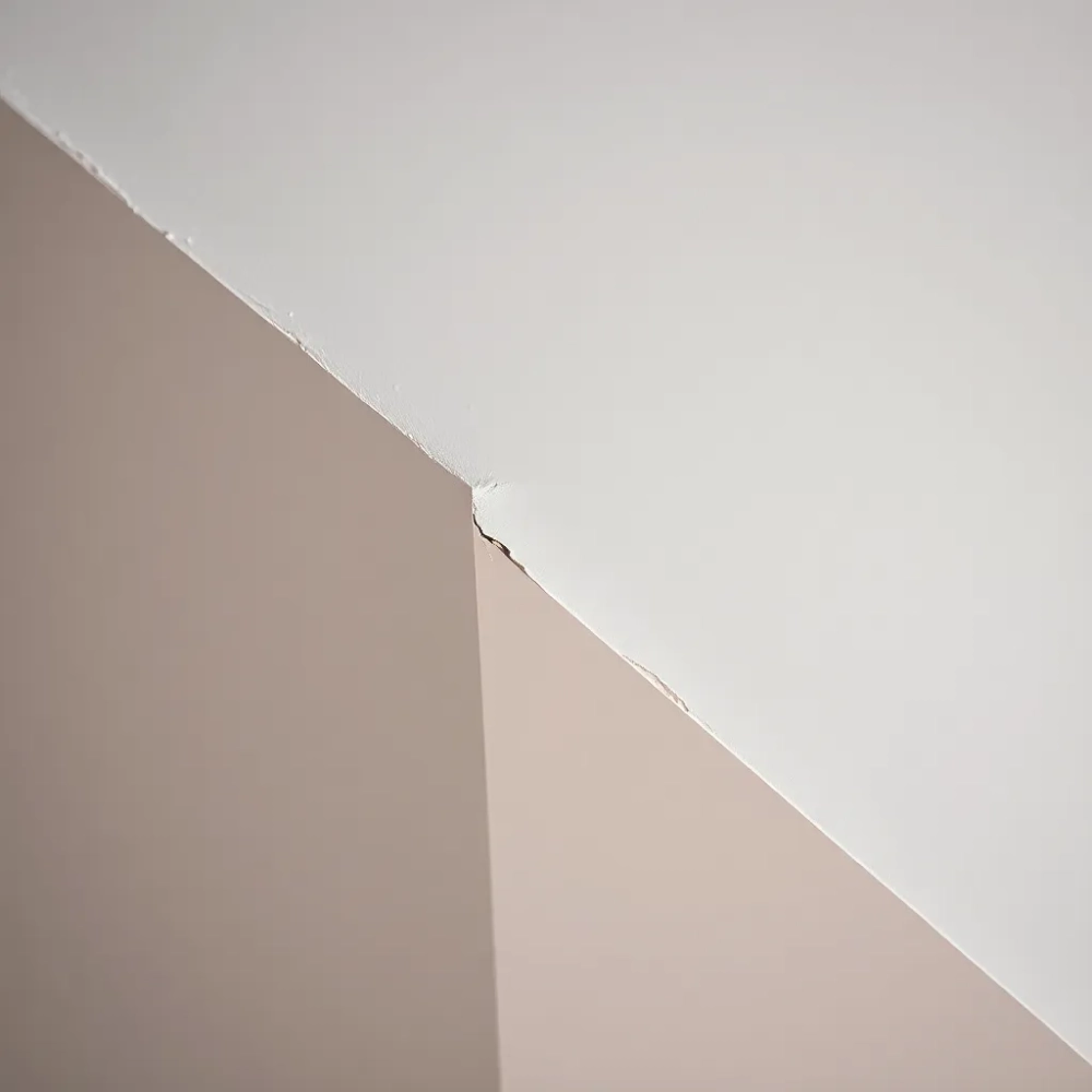 Pęknięcia na łączeniu sufitu i ściany