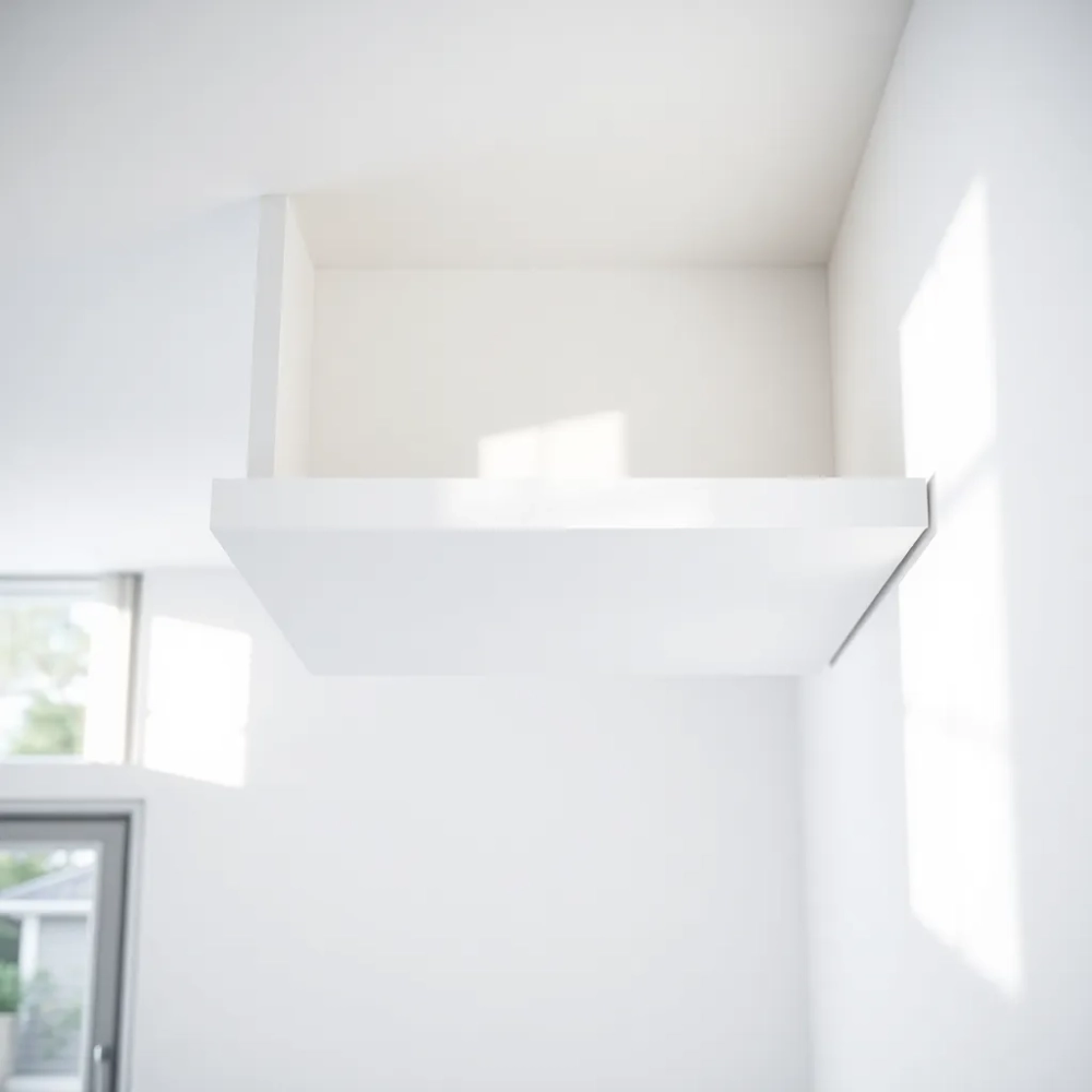 Półka pod sufitem z płyt kartonowogipsowych