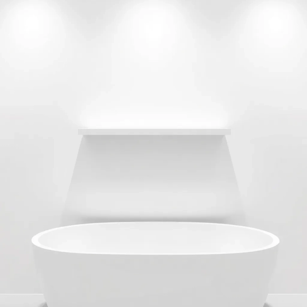 Półka w ścianie nad wanną na jakiej wysokości