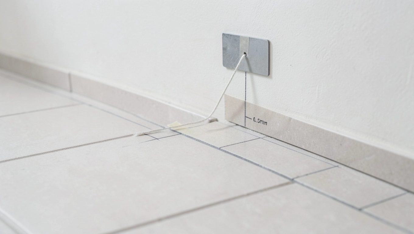 Pomiar i cięcie płytek pod listwy